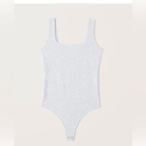 Cotton-Blend Seamless Fabric Tank Bodysuit
